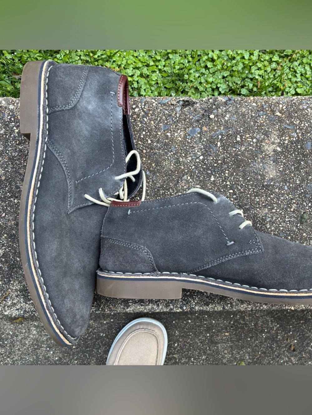 Men's Kenneth Cole Grey/Blue Suede Dress Shoe